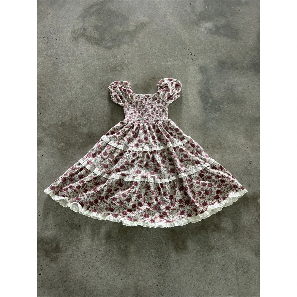 Love + Grow Floral Maxi Dress Girls Size‎ 2T Tiered VGUC
